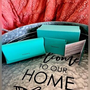 Tiffany & Co. Glass Case with Box & Certificate of Authenticity